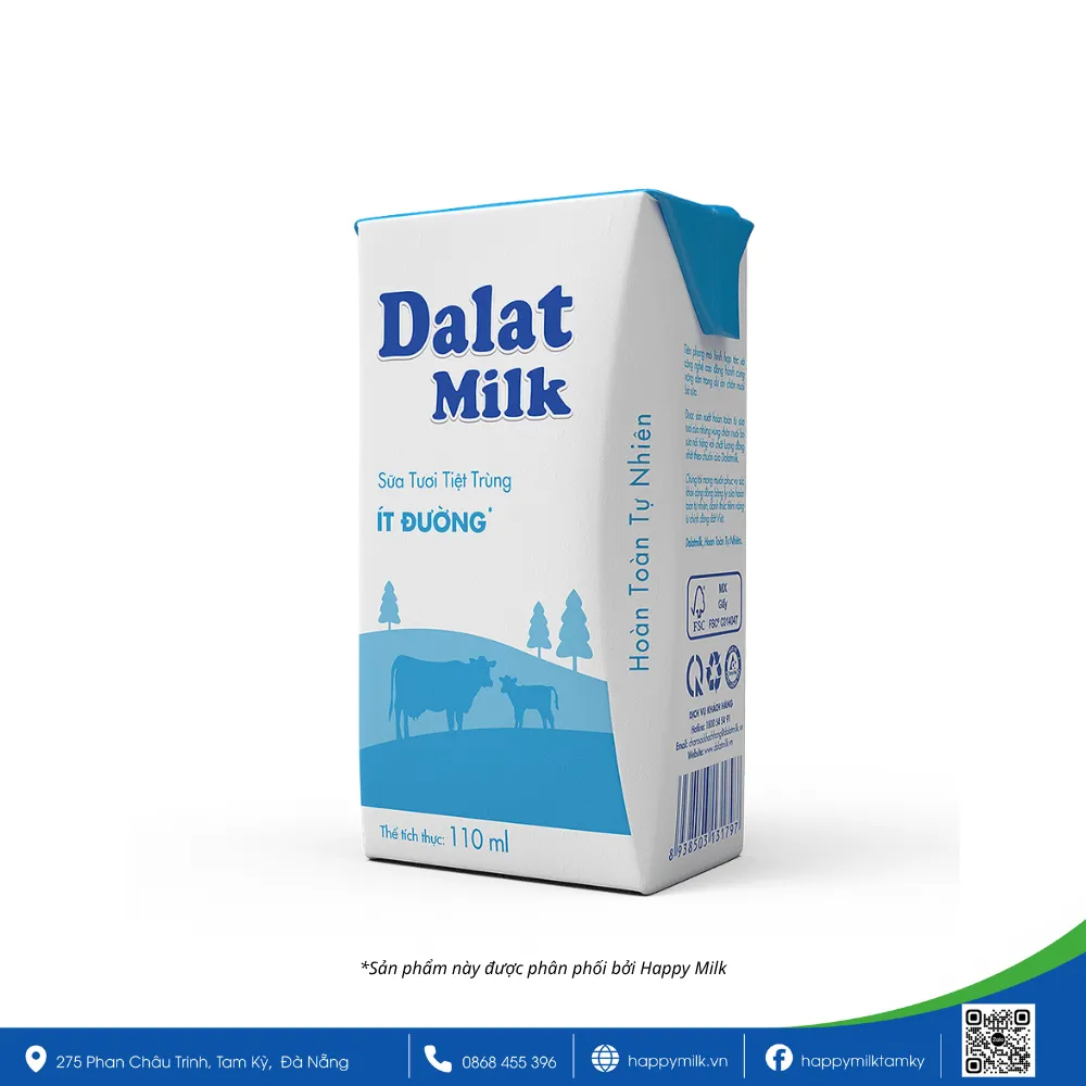 DALATMILK LOW SUGAR STERILIZED FRESH MILK 110ML
